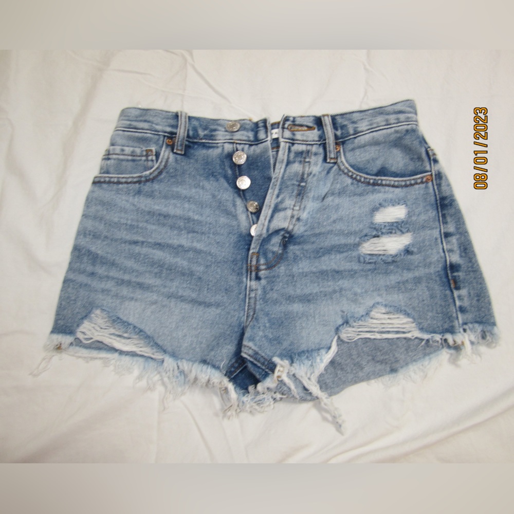 Medium wash denim shorts size 23 from pacsun